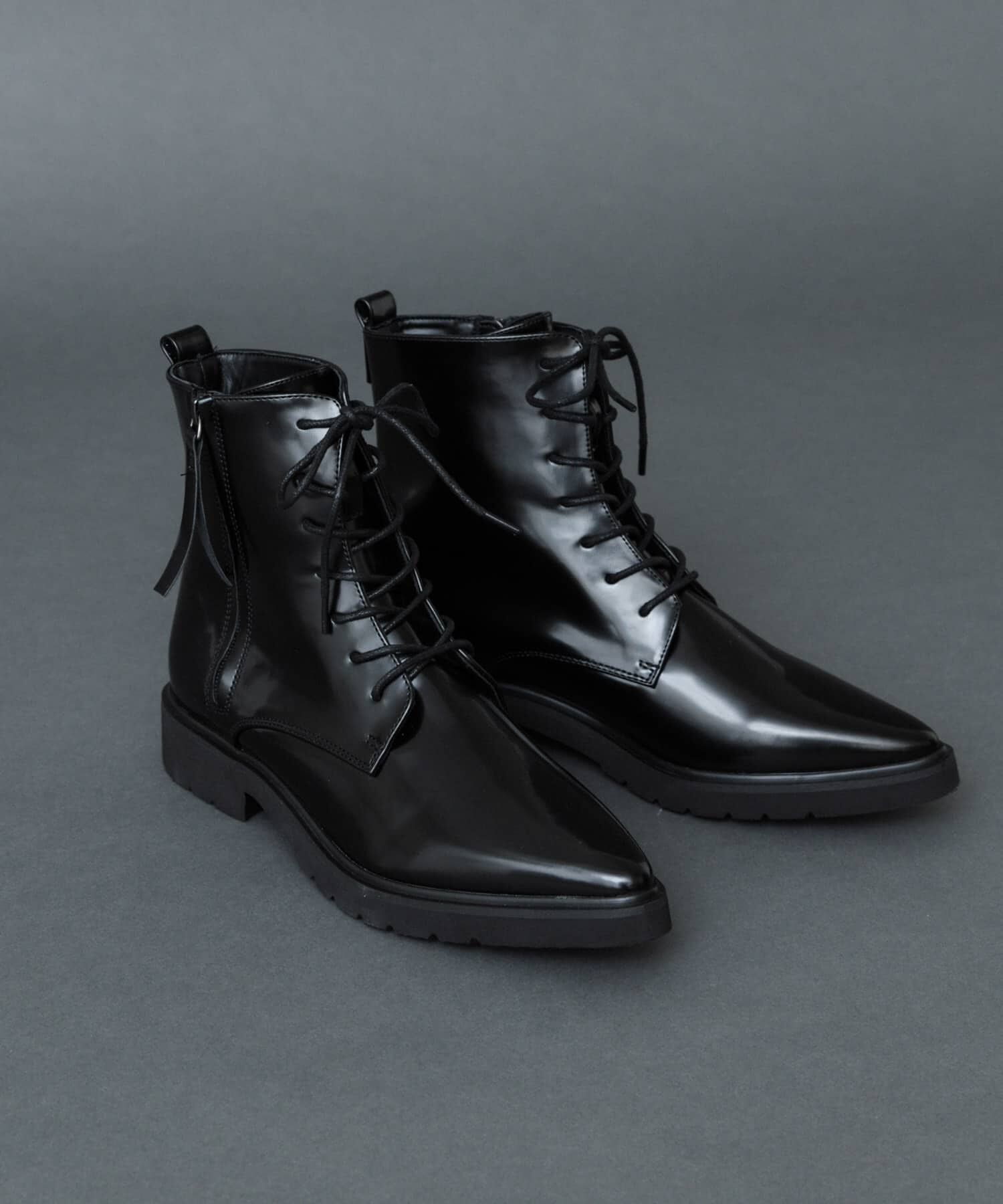 SENSE OF PLACE by URBAN RESEARCH「ポインテッドレースアップブーツ」|ショートブーツ|