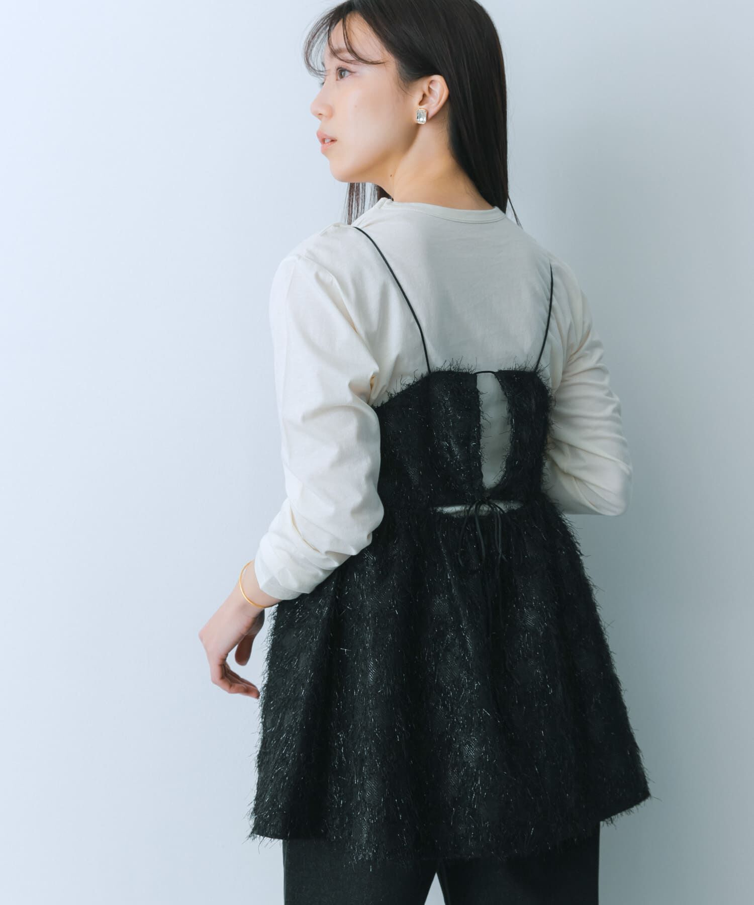 SENSE OF PLACE by URBAN RESEARCH「ジャガードフリンジキャミソールトップ」|キャミソール|