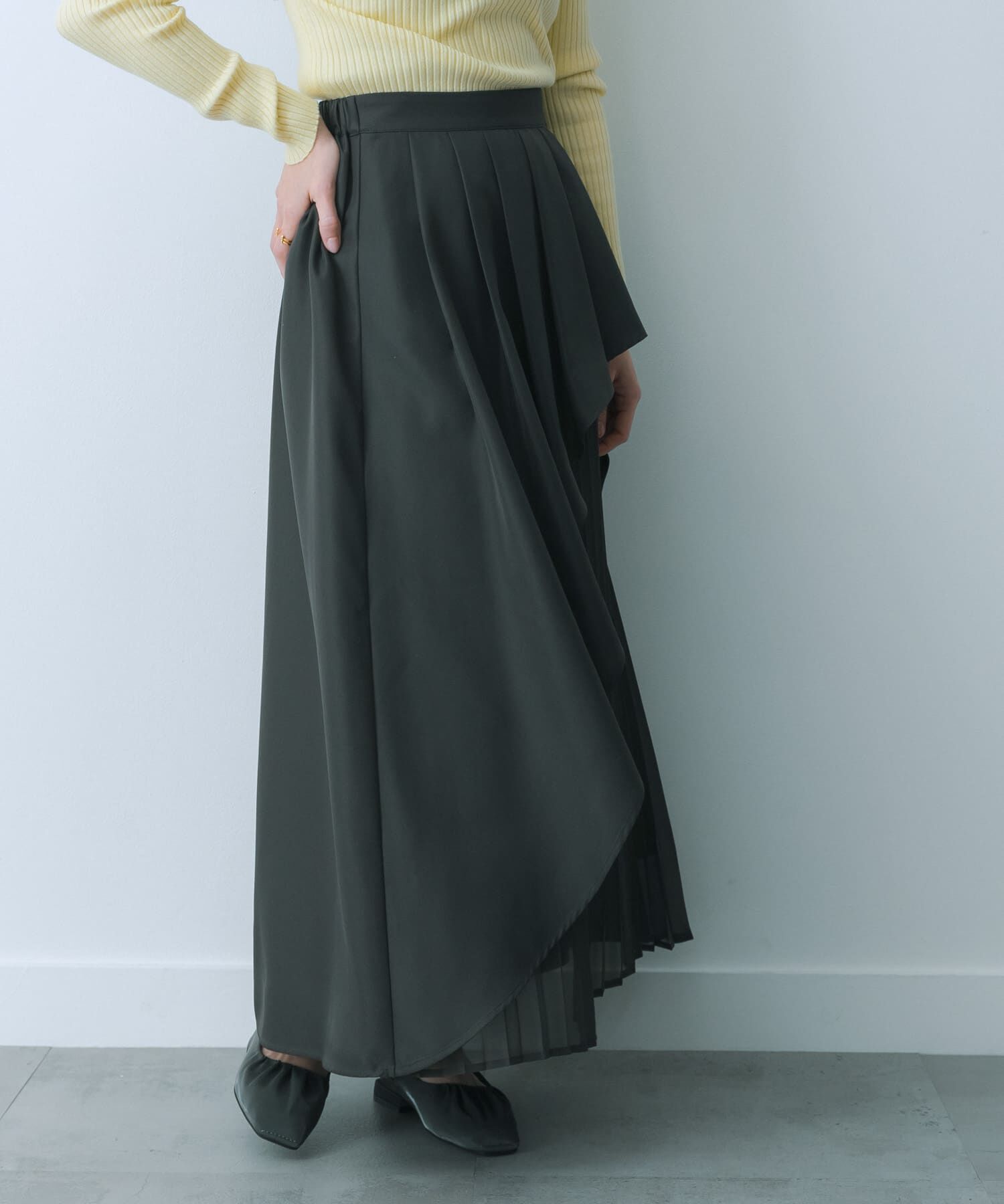 SENSE OF PLACE by URBAN RESEARCH「シアープリーツレイヤードスカート」|スカート|
