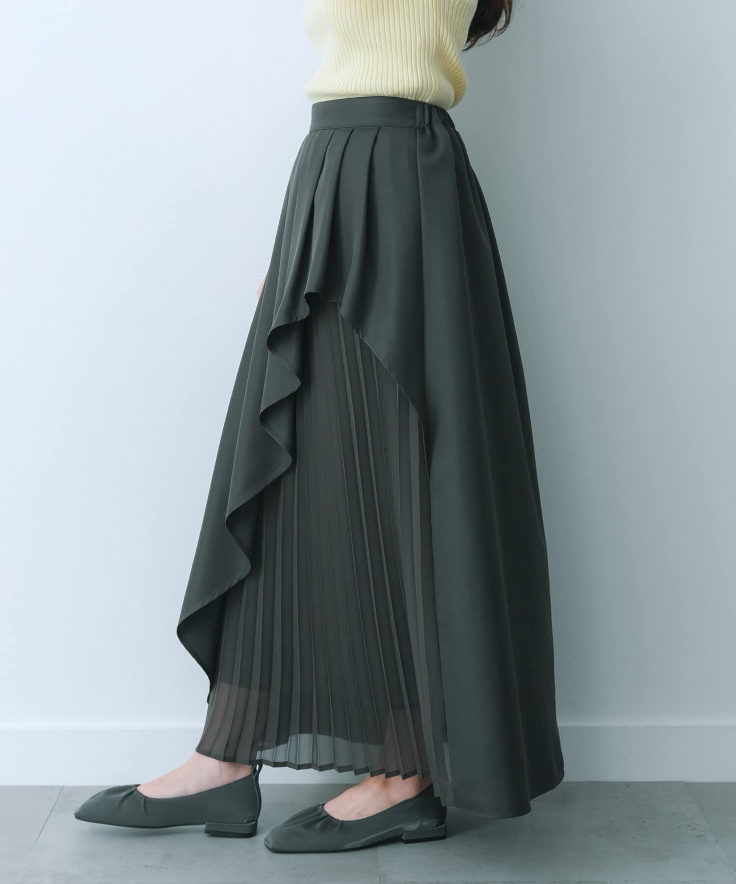 SENSE OF PLACE by URBAN RESEARCH「シアープリーツレイヤードスカート」|スカート|