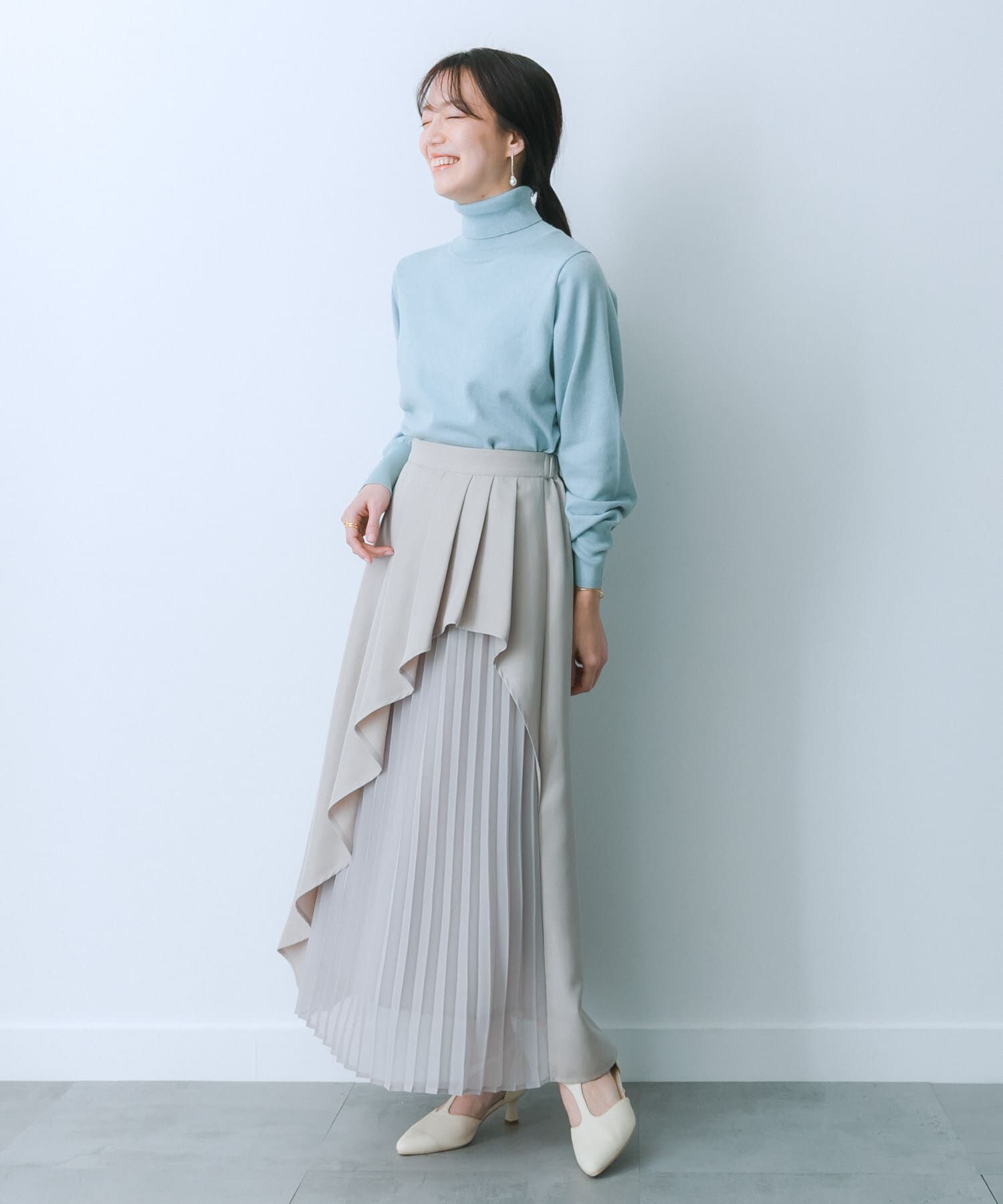 SENSE OF PLACE by URBAN RESEARCH「シアープリーツレイヤードスカート」|スカート|