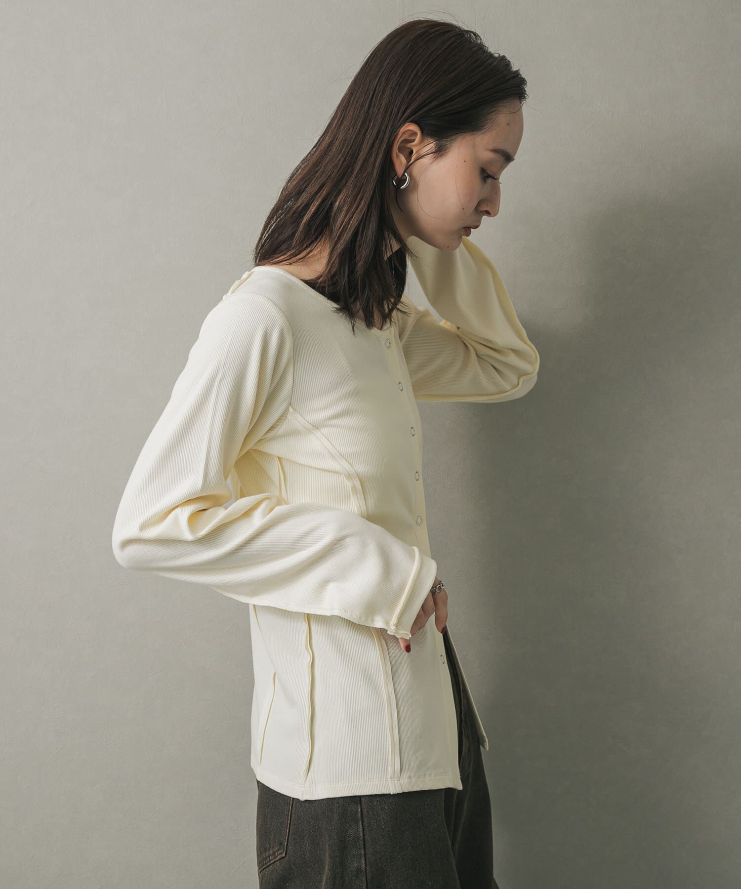 SENSE OF PLACE by URBAN RESEARCH「パネルリブカットカーディガン」|カーディガン|