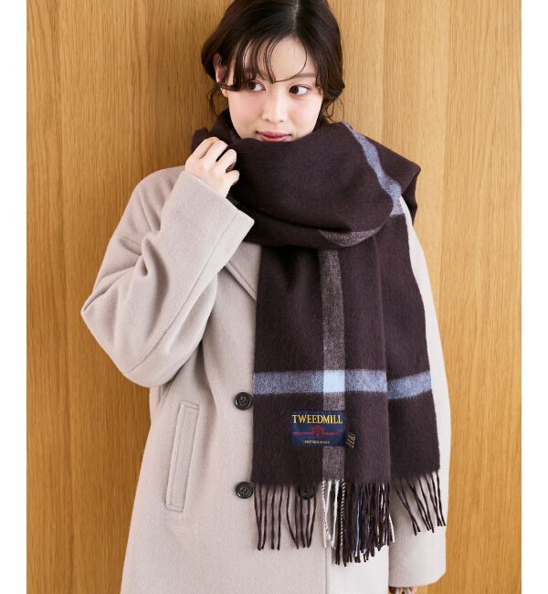  「TWEEDMILLストール」|ストール|ブラウン柄