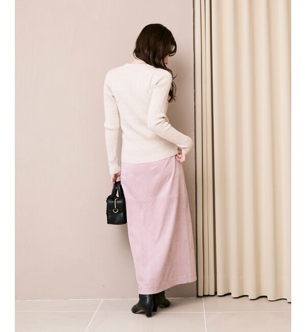  「《WEB限定アイテム》アイレットクルーリブニット」|ニット・セーター|