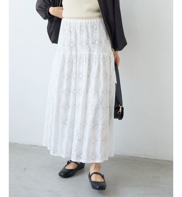  「レースギャザーキリカエスカート」|スカート|