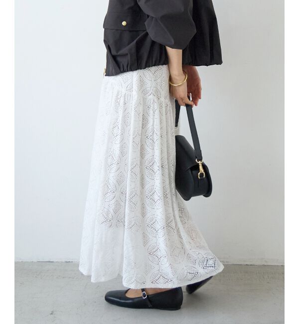  「レースギャザーキリカエスカート」|スカート|