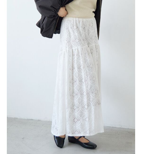  「レースギャザーキリカエスカート」|スカート|
