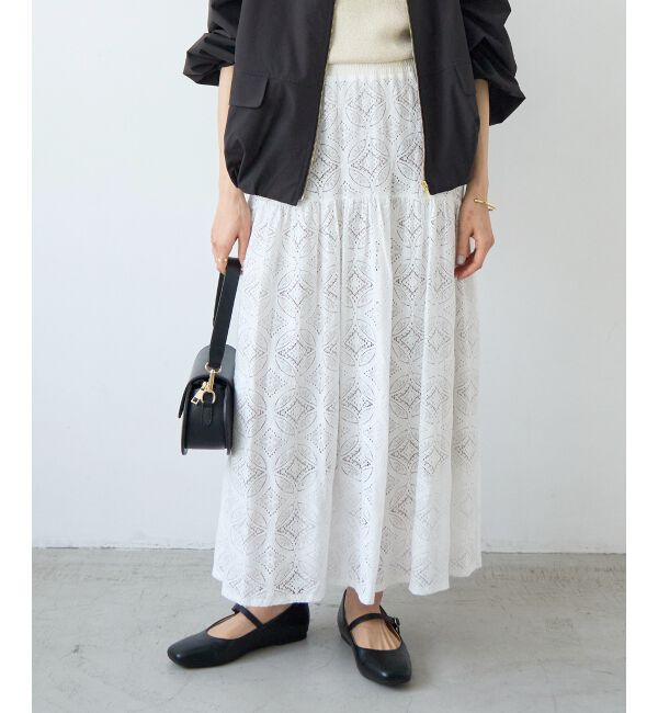  「レースギャザーキリカエスカート」|スカート|