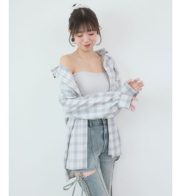  「バックスリットオーバーサイズシャツ」|シャツ・ブラウス|