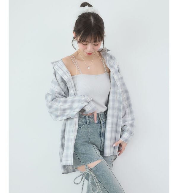  「バックスリットオーバーサイズシャツ」|シャツ・ブラウス|