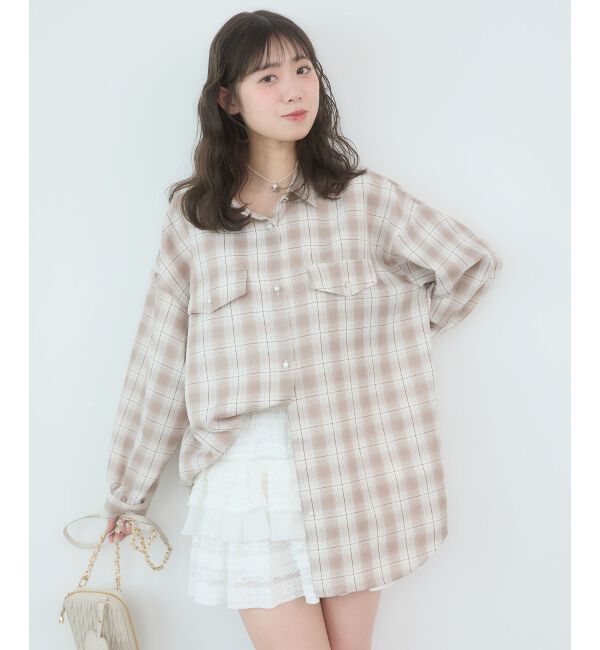  「バックスリットオーバーサイズシャツ」|シャツ・ブラウス|