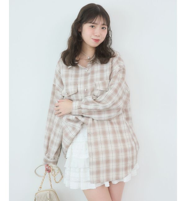  「バックスリットオーバーサイズシャツ」|シャツ・ブラウス|