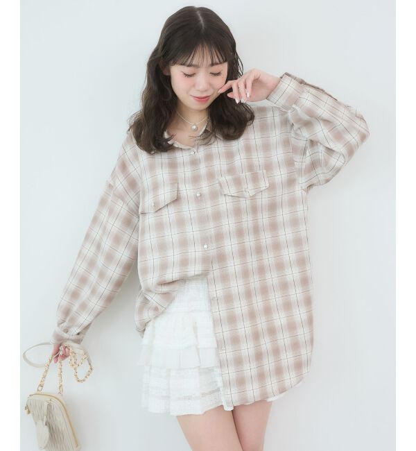  「バックスリットオーバーサイズシャツ」|シャツ・ブラウス|