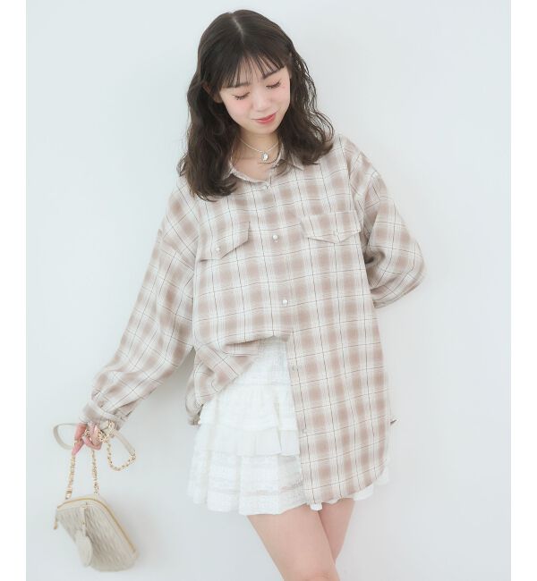  「バックスリットオーバーサイズシャツ」|シャツ・ブラウス|