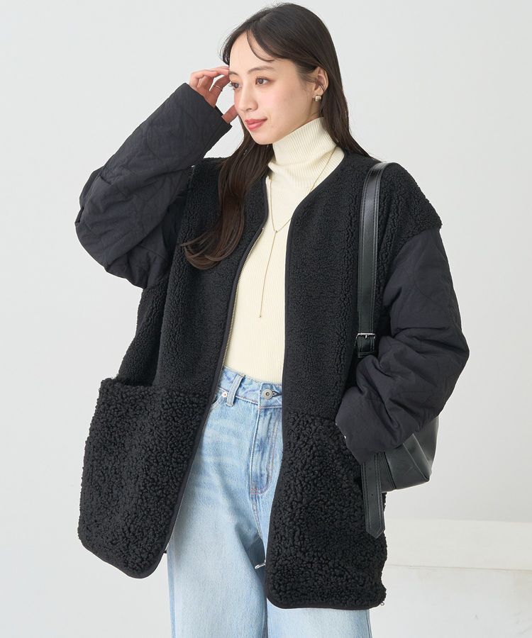 earth music&ecology「レンチング(TM)エコヴェロ(TM)(リブタートル)」|ニット・セーター|