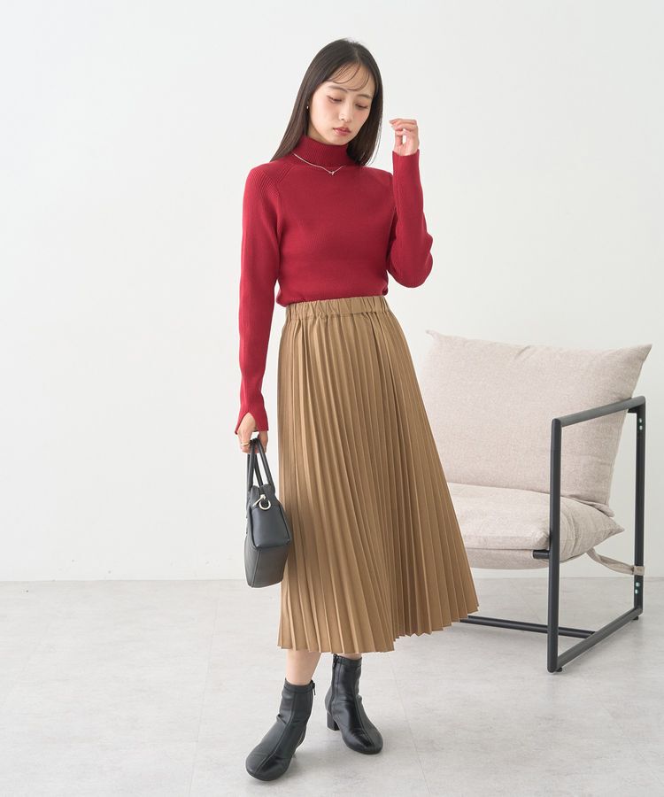 earth music&ecology「レンチング(TM)エコヴェロ(TM)(リブタートル)」|ニット・セーター|