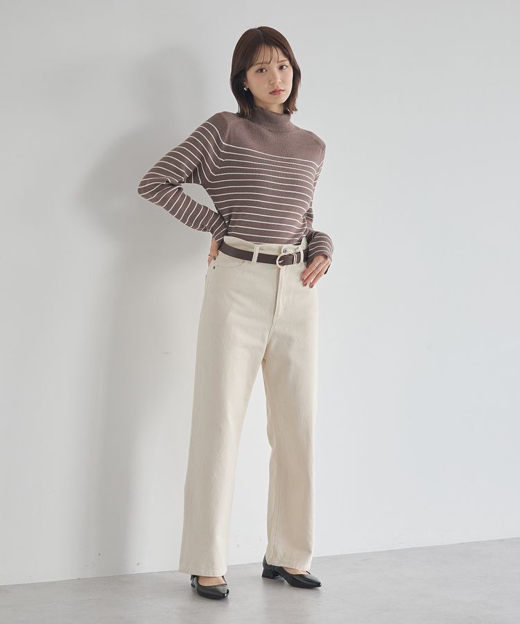 earth music&ecology「レンチング(TM)エコヴェロ(TM)(リブタートル)」|ニット・セーター|