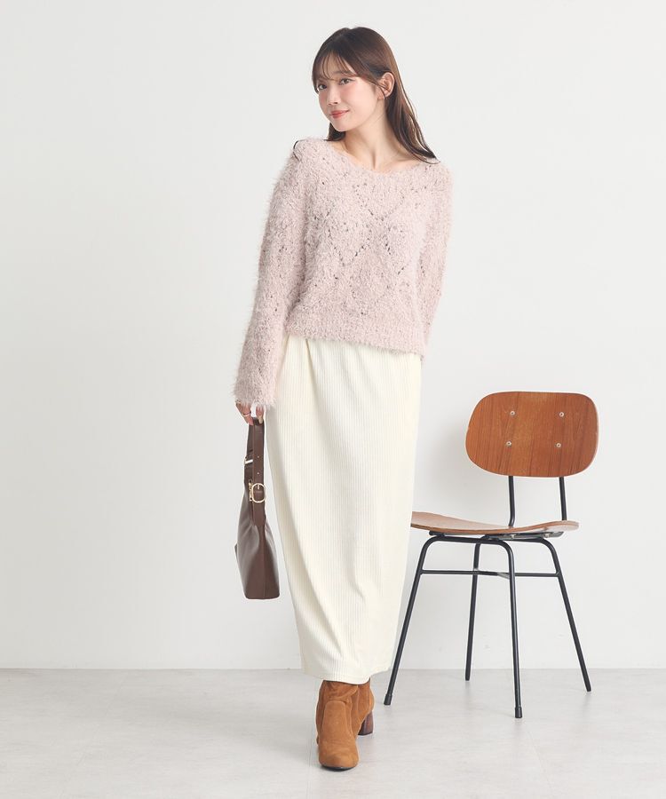 earth music&ecology「コーデュロイナロースカート」|タイト|