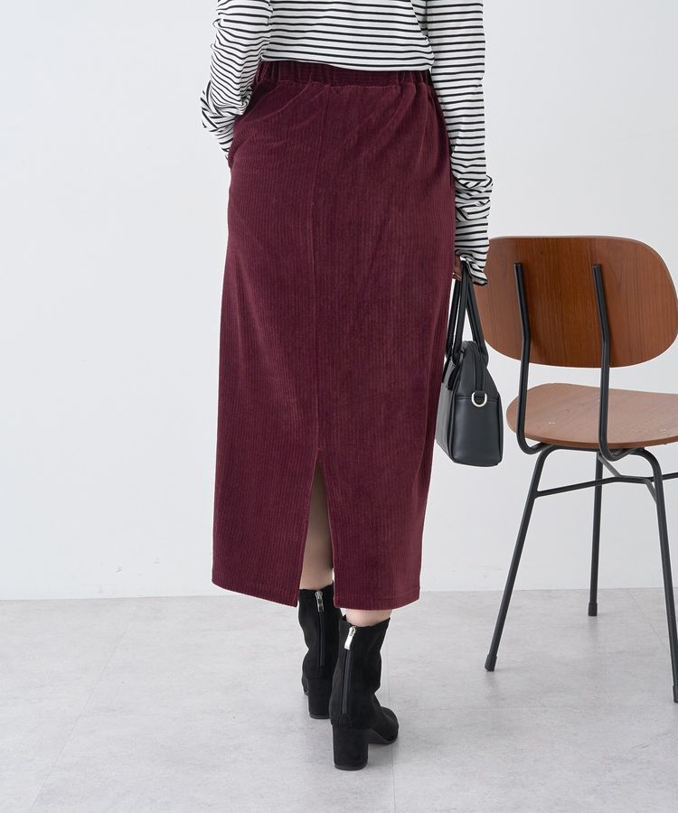 earth music&ecology「コーデュロイナロースカート」|タイト|