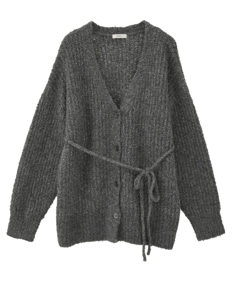 earth music&ecology「MIXカラーブークレカーディガン」|カーディガン|