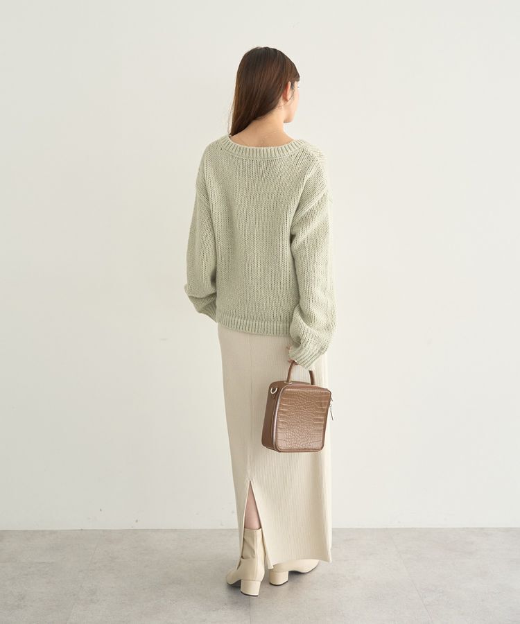 earth music&ecology「セルフカットテレコナロースカート」|タイト|