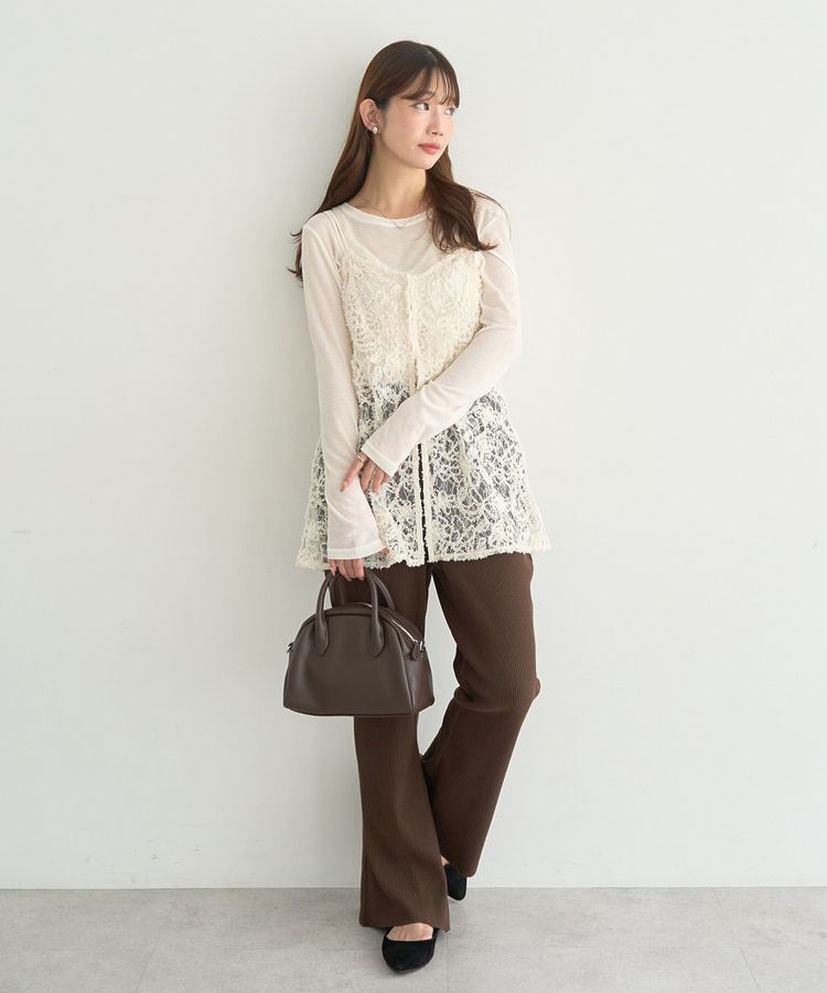 earth music&ecology「セルフカットテレコフレアパンツ」|その他|