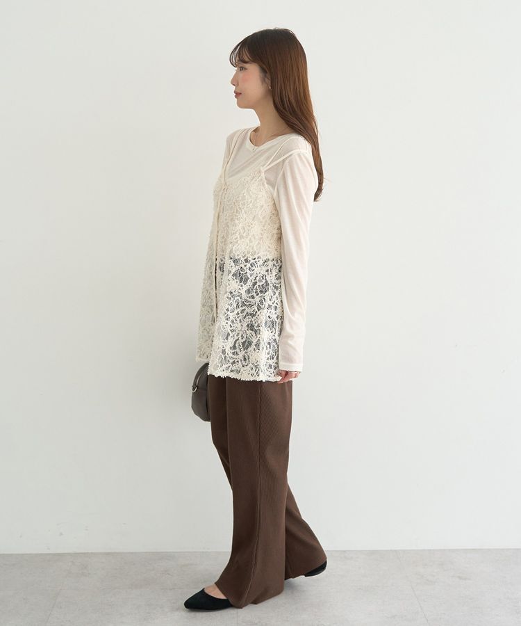 earth music&ecology「セルフカットテレコフレアパンツ」|その他|