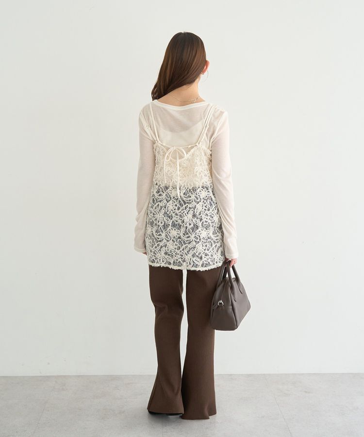 earth music&ecology「セルフカットテレコフレアパンツ」|その他|