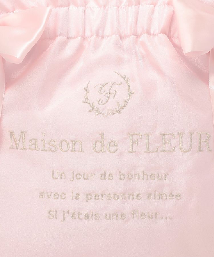 Maison de FLEUR「オーガンジーダブルリボンギャザートート」|トートバッグ|
