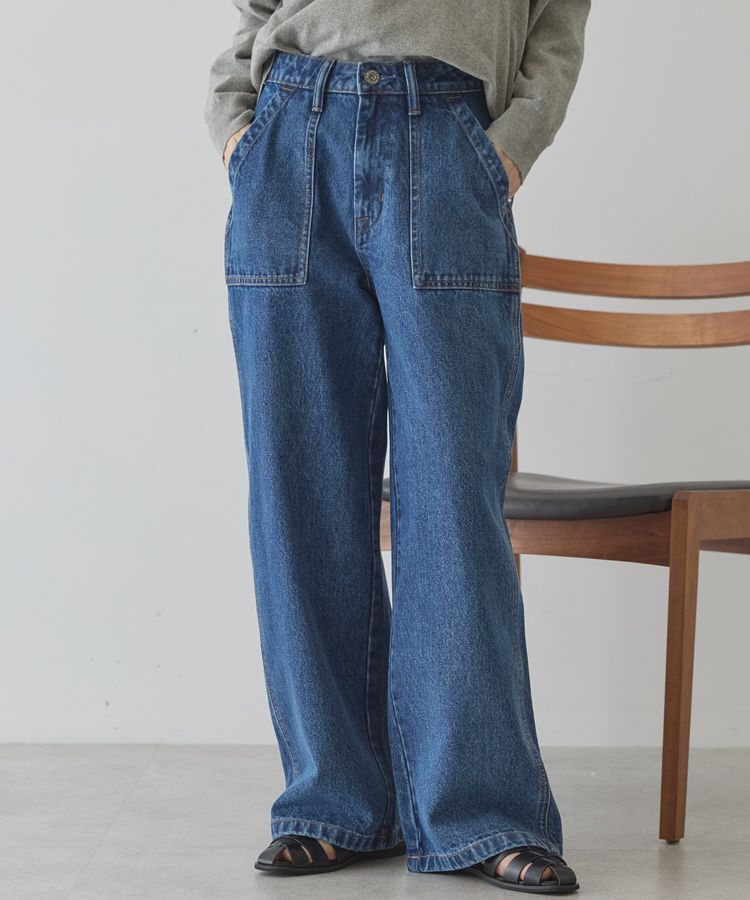 AMERICAN HOLIC「ベイカーデニムパンツ」|デニム|Medium Indigo