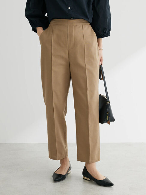 Green Parks「綿麻混イージーテーパードパンツ」|その他|Dark beige