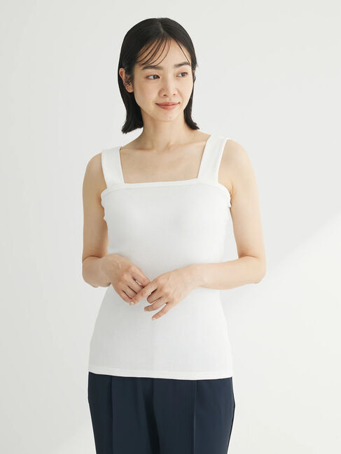 Green Parks「スクエアリブタンクトップ」|インナー|