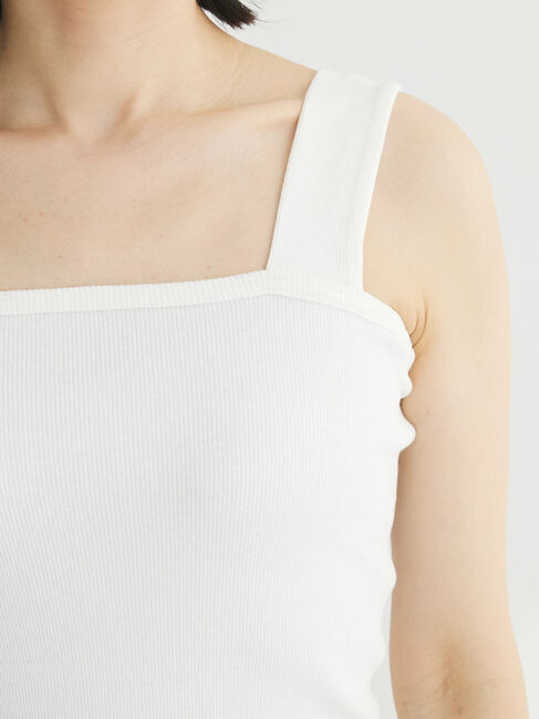 Green Parks「スクエアリブタンクトップ」|インナー|