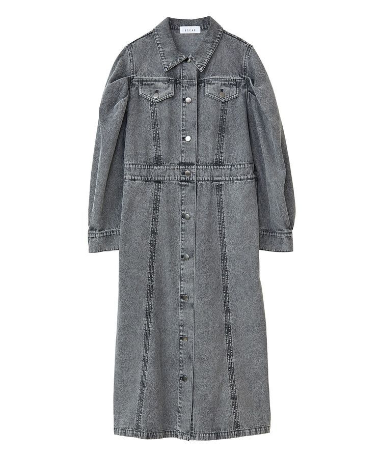 Green Parks「■ESCAR ボリュームスリーブデニムワンピース」|ワンピース|