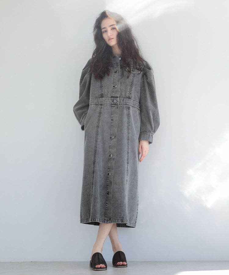 Green Parks「■ESCAR ボリュームスリーブデニムワンピース」|ワンピース|