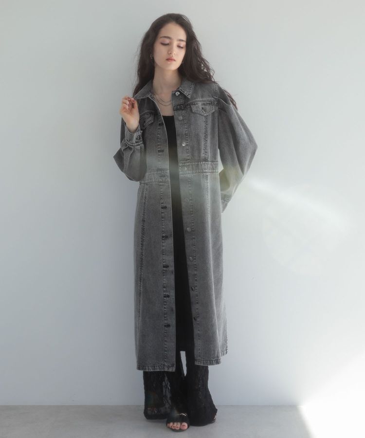 Green Parks「■ESCAR ボリュームスリーブデニムワンピース」|ワンピース|