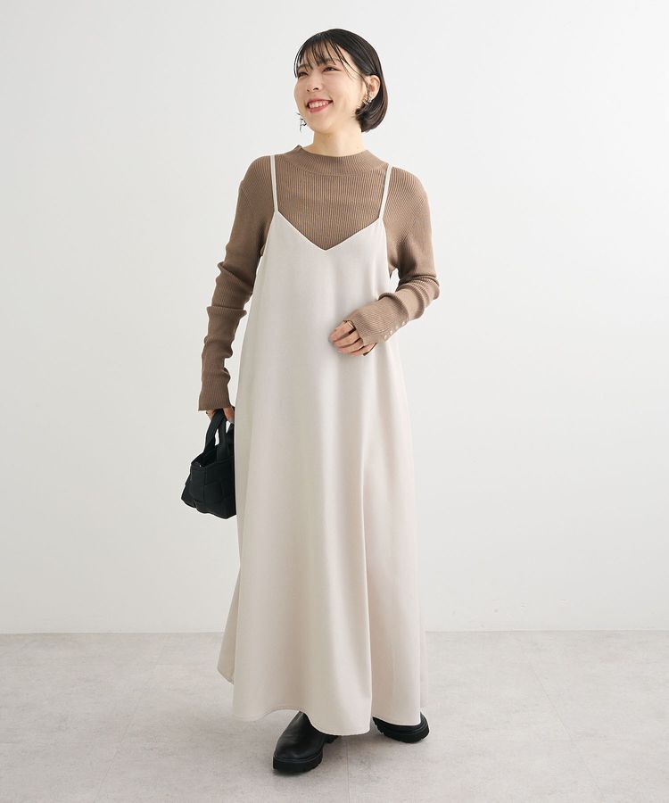 Green Parks「前後2WAYサテンキャミワンピース」|ワンピース|Ivory