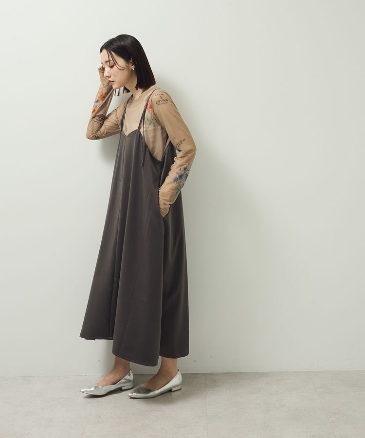 Green Parks「前後2WAYサテンキャミワンピース」|ワンピース|