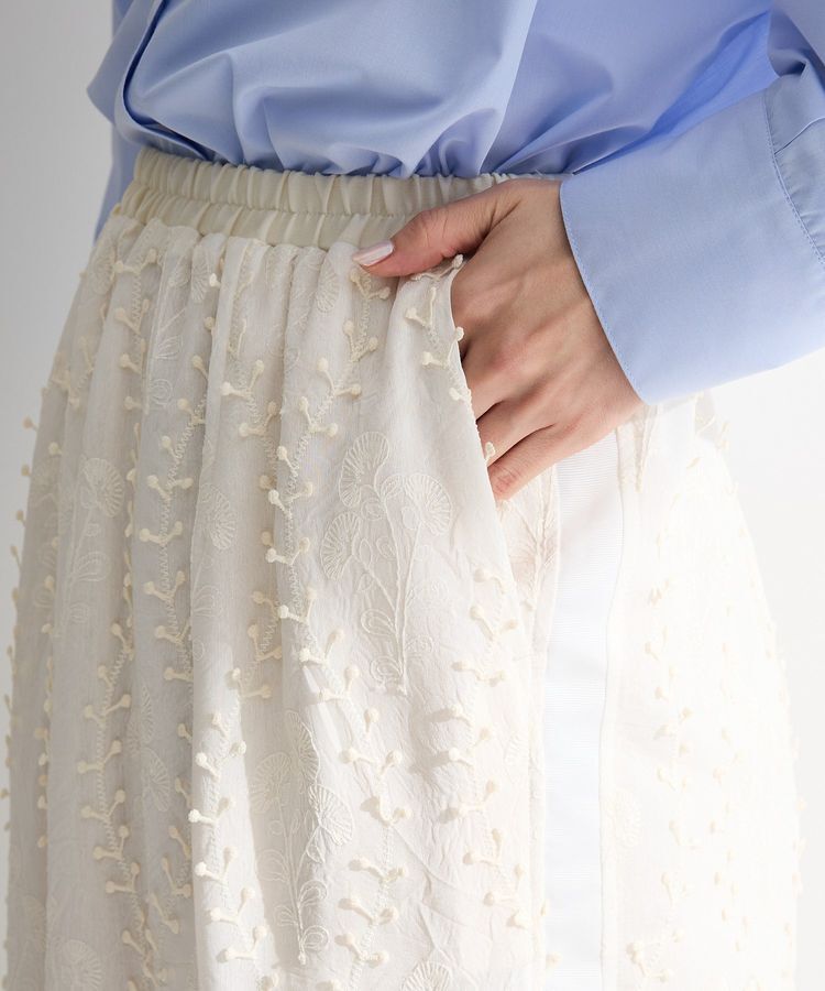 Green Parks「3Dレース刺しゅうスカート」|スカート|