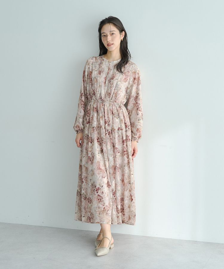 YECCA VECCA「ぼかしフラワー柄ワンピース」|ワンピース|