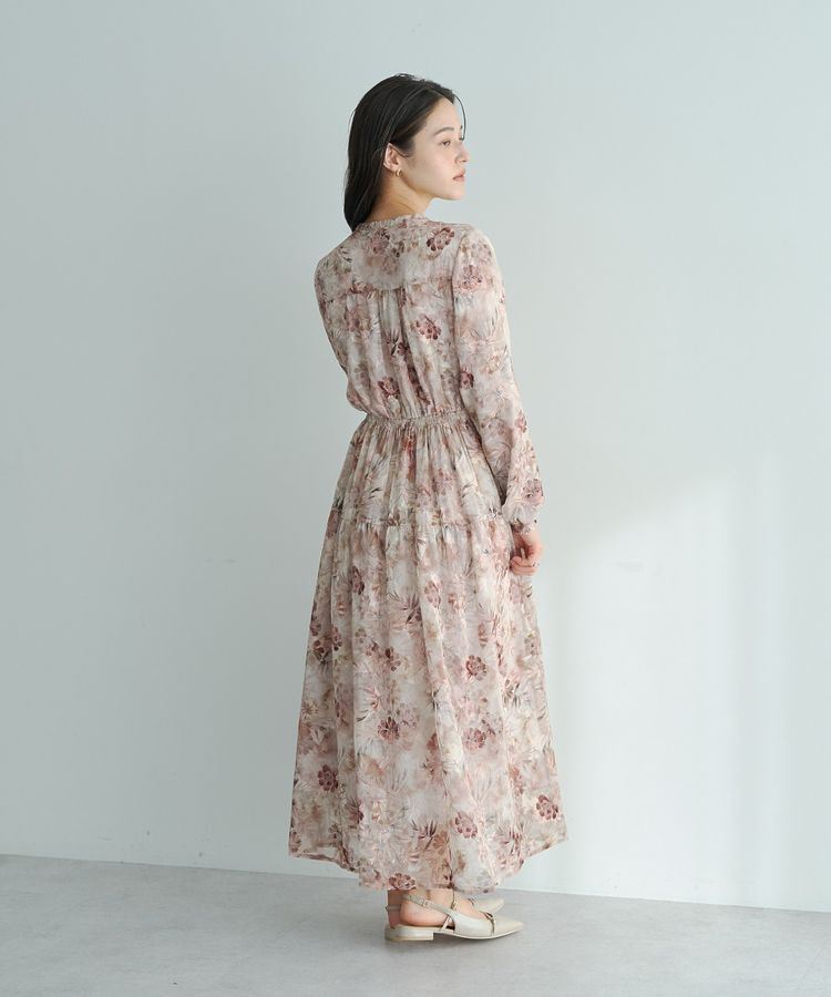 YECCA VECCA「ぼかしフラワー柄ワンピース」|ワンピース|