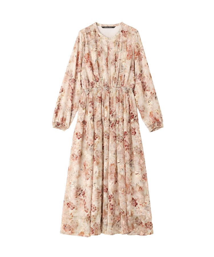 YECCA VECCA「ぼかしフラワー柄ワンピース」|ワンピース|