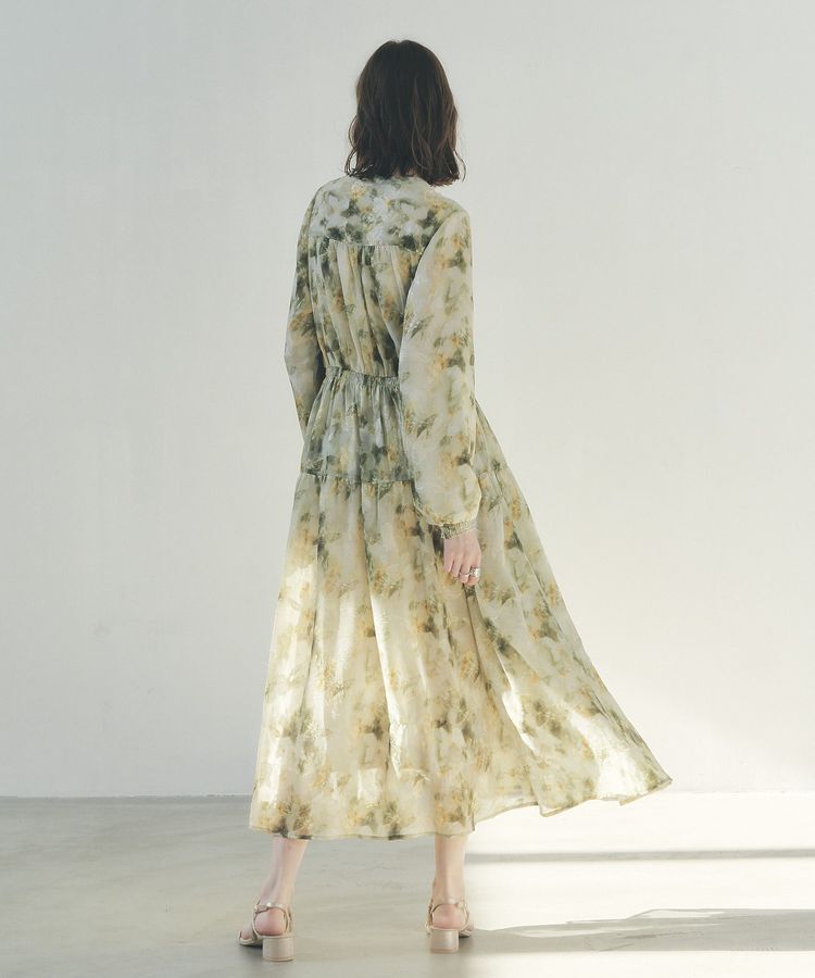 YECCA VECCA「ぼかしフラワー柄ワンピース」|ワンピース|