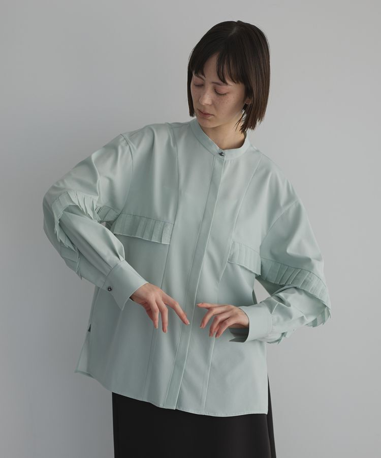 GARAGE OF GOOD CLOTHING「シアプリーツラインブラウス」|シャツ・ブラウス|
