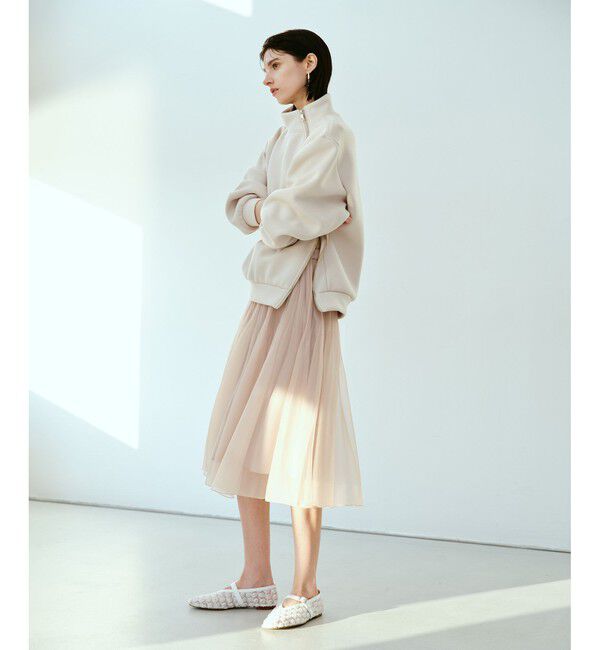 allureville「ボンディングアシンメトリーZIP プルオーバー」|スウェット・ジャージ|