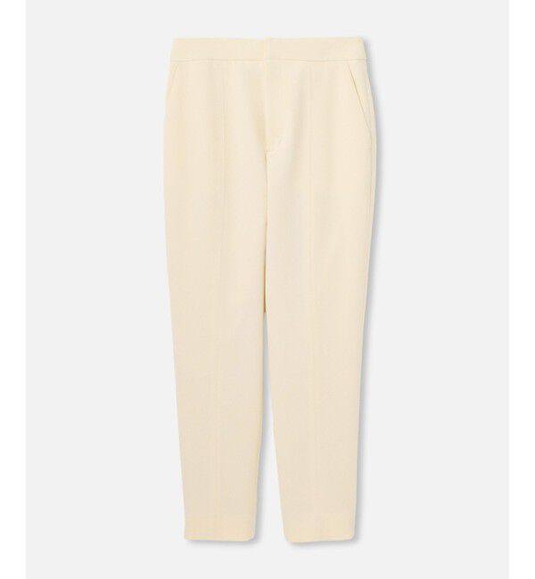 LOULOU WILLOUGHBY「【LOULOU WILLOUGHBY】ダブルクロスバックスリットパンツ」|チノ|アイボリー