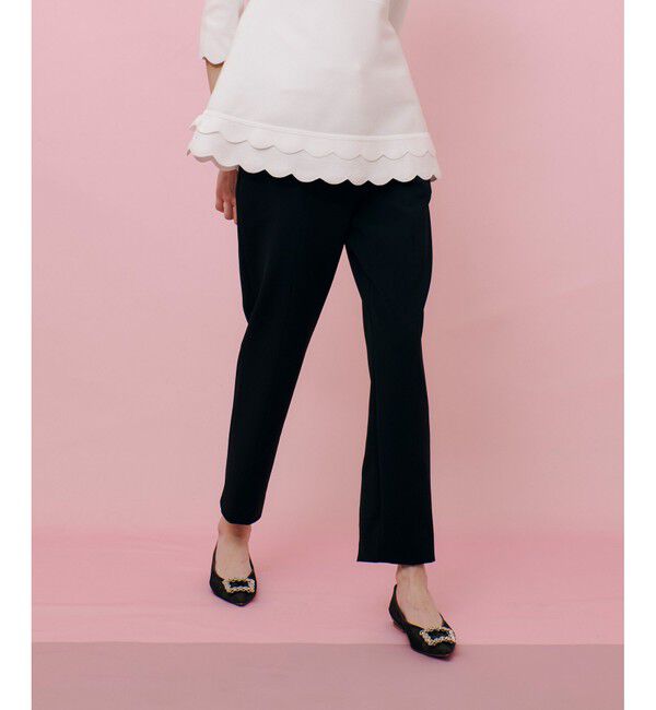 LOULOU WILLOUGHBY「【LOULOU WILLOUGHBY】ダブルクロスバックスリットパンツ」|チノ|