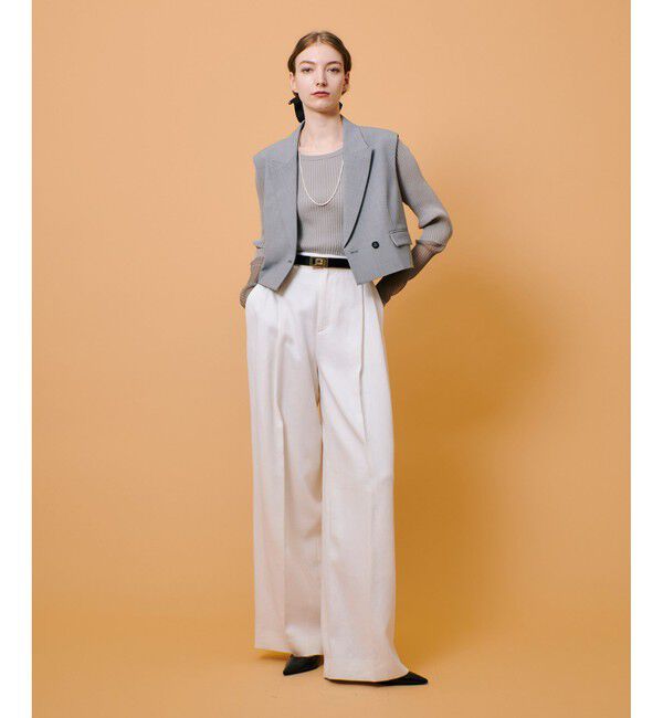 allureville「シアーカフスラウンドネックプルオーバー」|ニット・セーター|