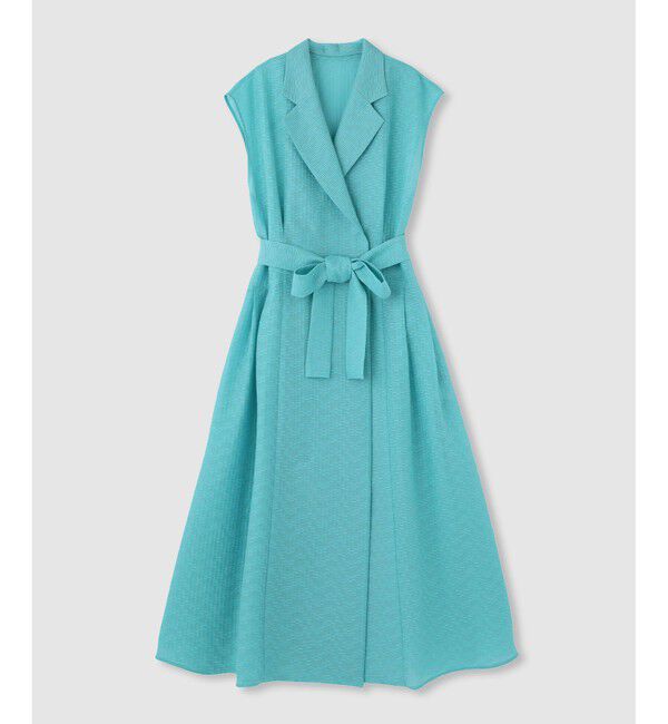 LOULOU WILLOUGHBY「【LOULOU WILLOUGHBY】シアージャガードテーラーワンピース」|ワンピース|ターコイズ