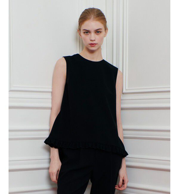 LOULOU WILLOUGHBY「【LOULOU WILLOUGHBY】パールネックレス付きフリルブラウス」|シャツ・ブラウス|